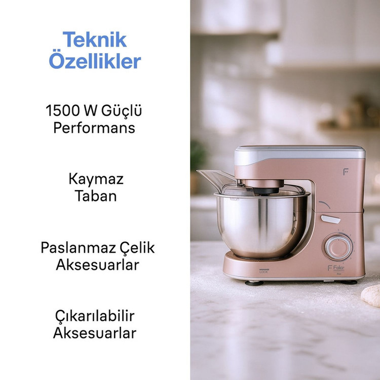 همزن کاسه دار ۵ لیتری فکر مدل Arya Kitchen Chef